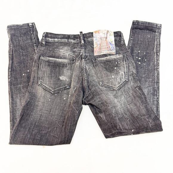 DSQUARED2 Tidy Biker Jean Slim Fit Men's Denim Jeans Size 36 Italy - Picture 5 of 11